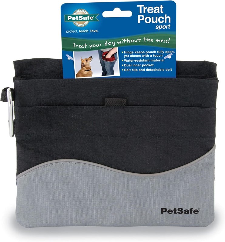 PetSafe Treat Pouch Sport Dog Training Bag (Black, Magnetic Closure)
