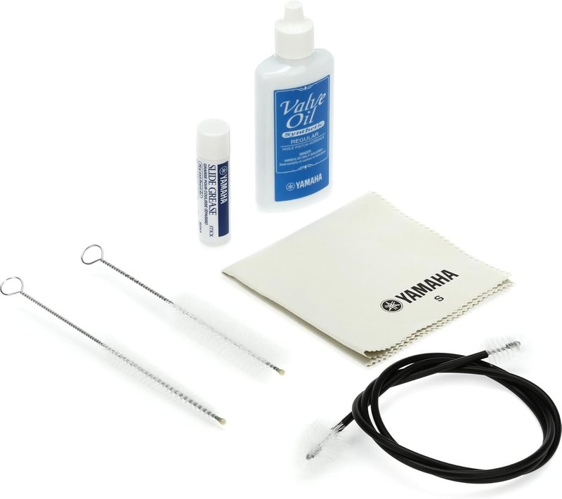 Yamaha Trumpet/Cornet Maintenance Kit (Valve Oil, Slide Grease, Snake Brush, Polishing Cloth)