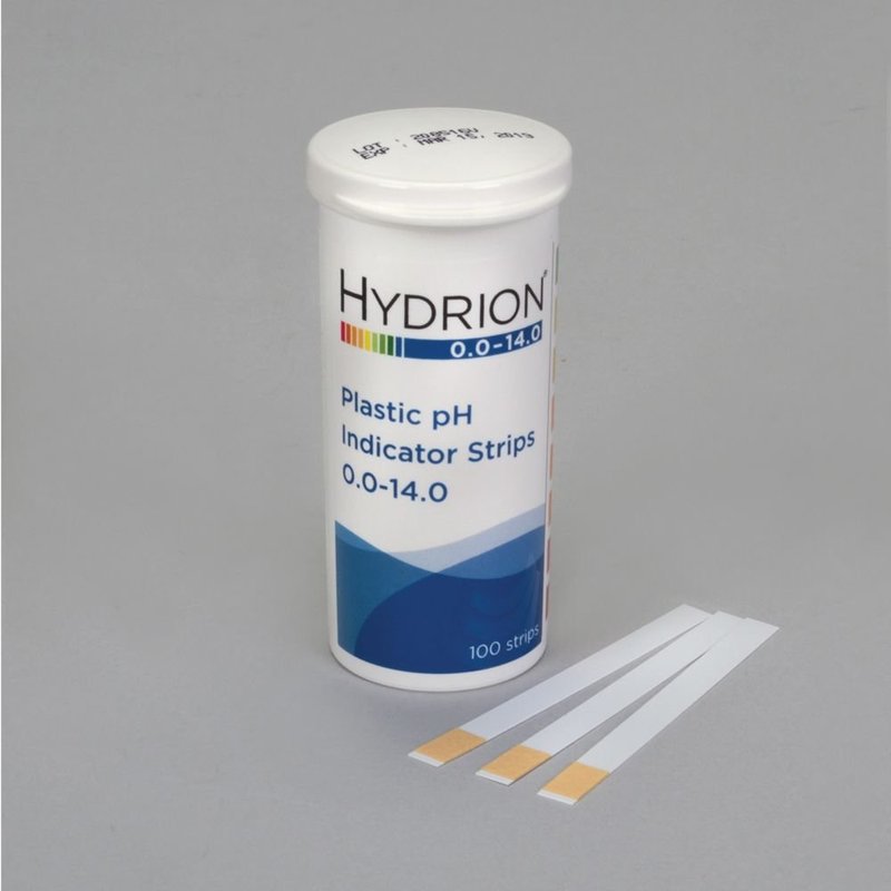 Hydrion Spectral pH Test Strips (0.0-14.0, 100 strips)