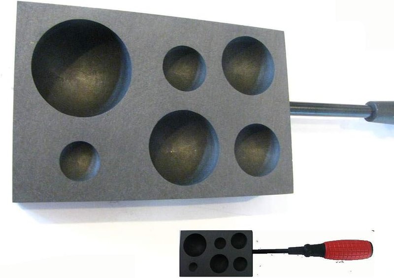 Devardi Glass 6-Hole Marble Maker Graphite Marver (USA Made)