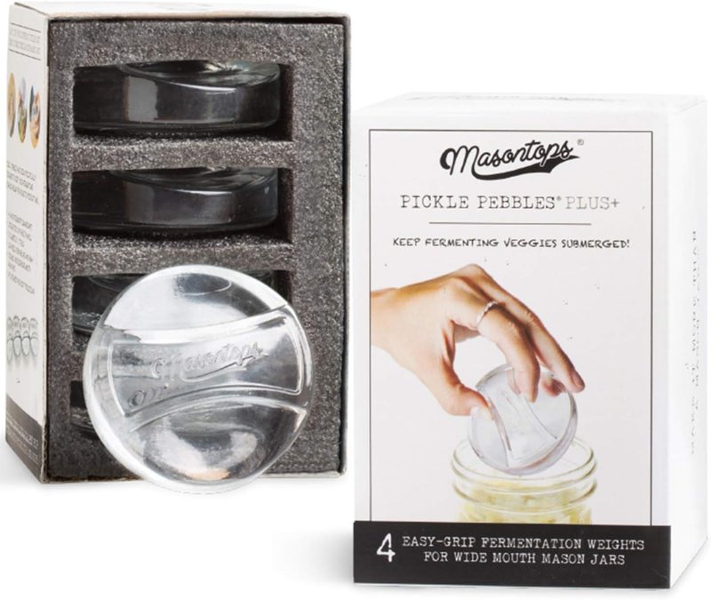 Masontops Pickle Pebble Glass Fermentation Weights (Wide-Mouth)