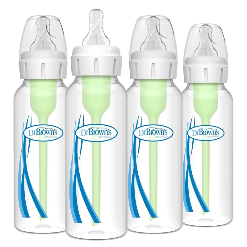 Dr. Brown's Natural Flow Anti-Colic Options+ Baby Bottle (8oz, 4-pack)