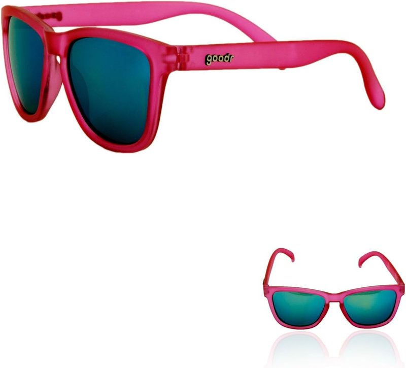 Goodr OG Polarized Running Sunglasses (Flamingos on a Booze Cruise, Pink)