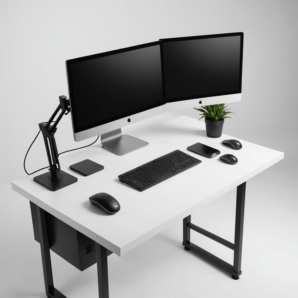 Tatkraft Folding Laptop Desk — Portable Lap Table with Mouse Pad