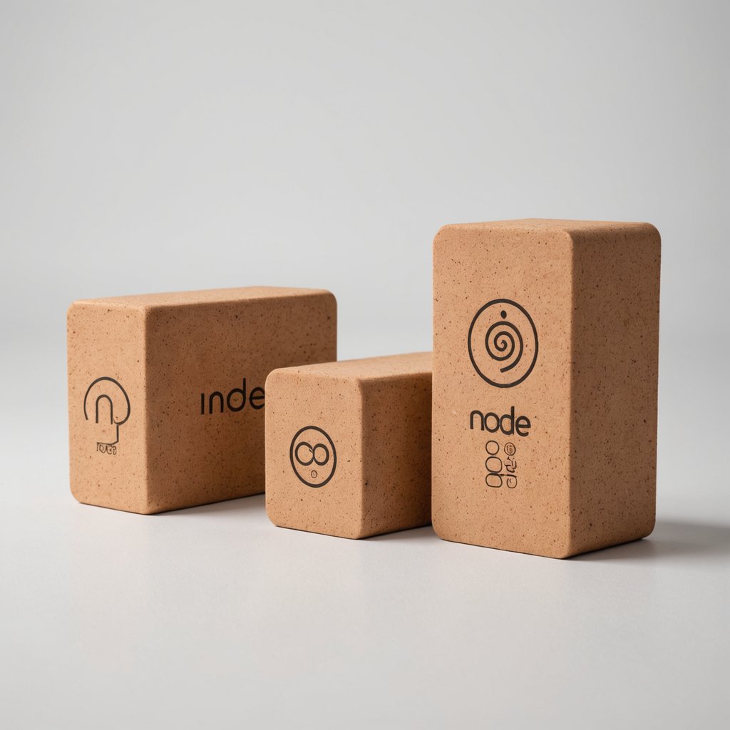 Node Fitness Cork Yoga Block — set of 2, rounded edges
