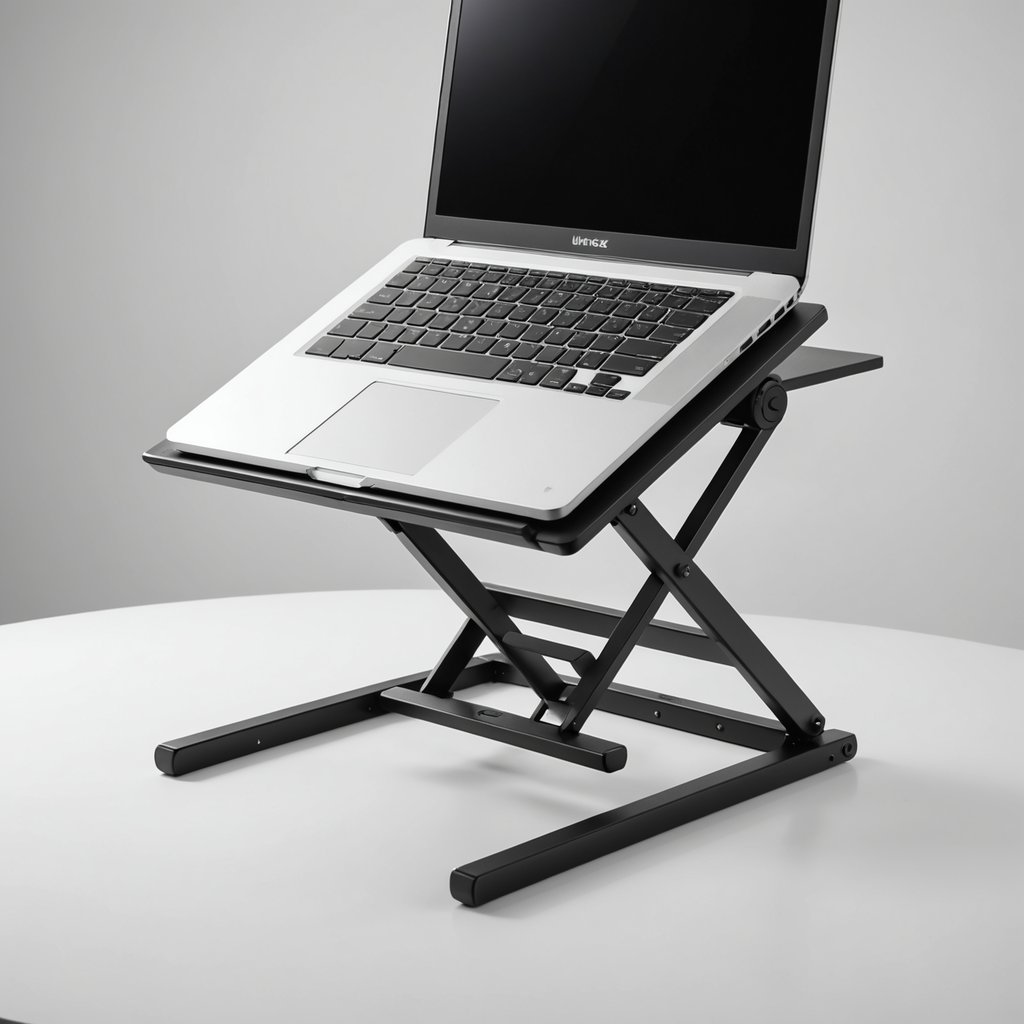 Uncaged Ergonomics WorkEZ Folding Laptop Stand — Height & Angle Adjustable
