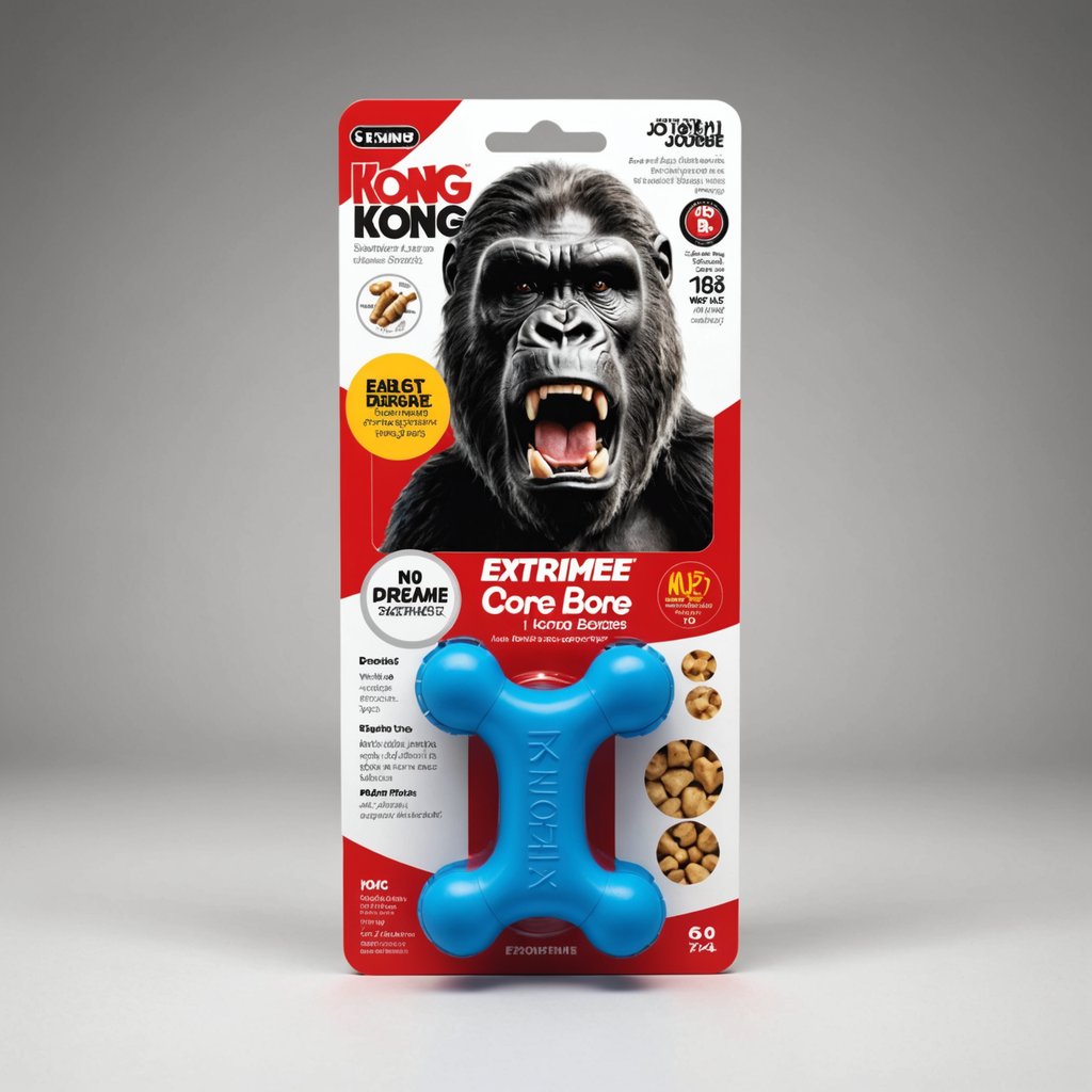 KONG Extreme Goodie Bone — Durable Rubber Treat-Dispensing Chew