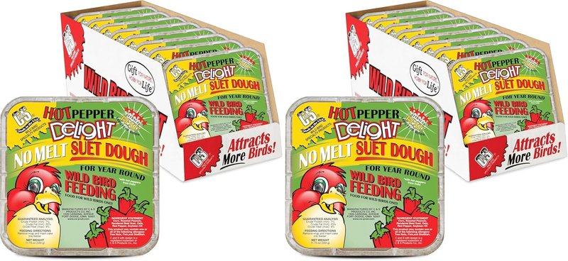 Wild Birds Unlimited Premium Hot Pepper Suet Cake Cylinder (No-Melt, 2-Pack)
